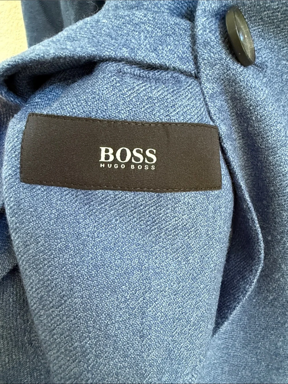Hugo Boss Mens Blazer 38R Blue Virgin Wool Sport Coat Classic Fit Jacket